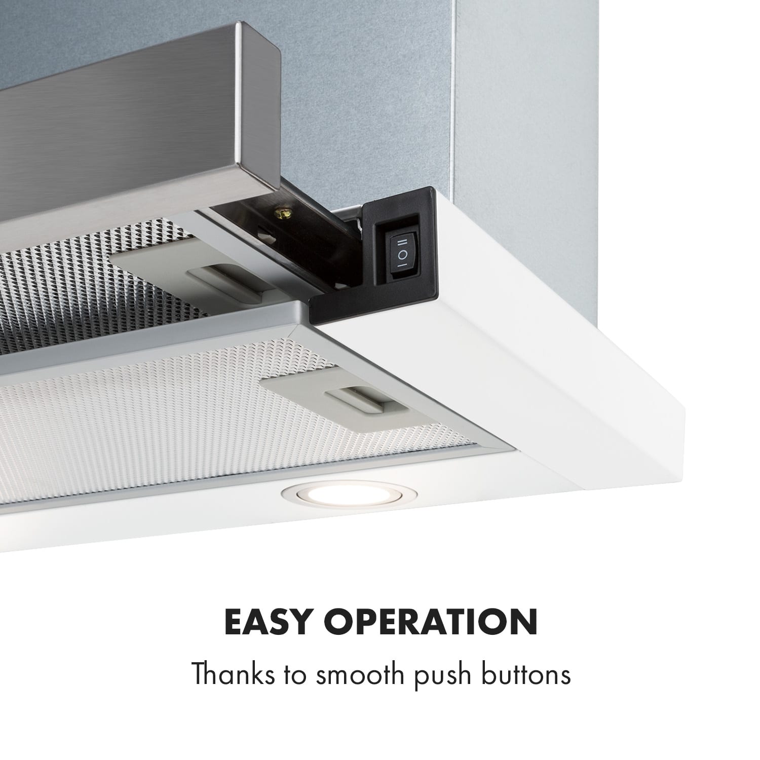 Klarstein Mariana 90, digestor, 90 cm, výsuvný, 500 m³/h, LED, čierny – Obrázok 3