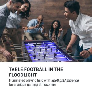 KLARFIT Arrowhead, stolný futbal, 117 x 68, LED osvetlenie, automatické počítanie gólov, čierny