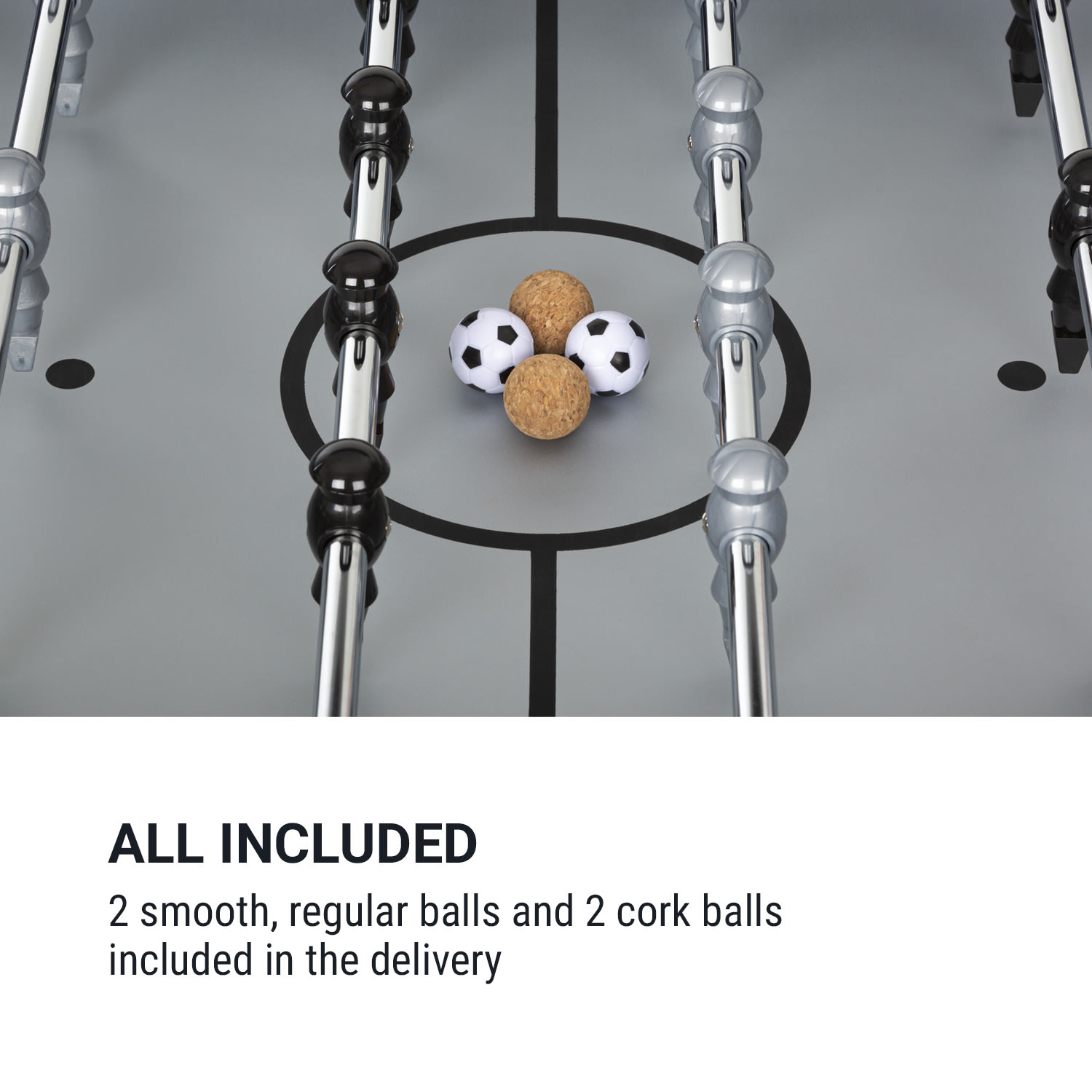 KLARFIT Arrowhead, stolný futbal, 117 x 68, LED osvetlenie, automatické počítanie gólov, čierny – Obrázok 5