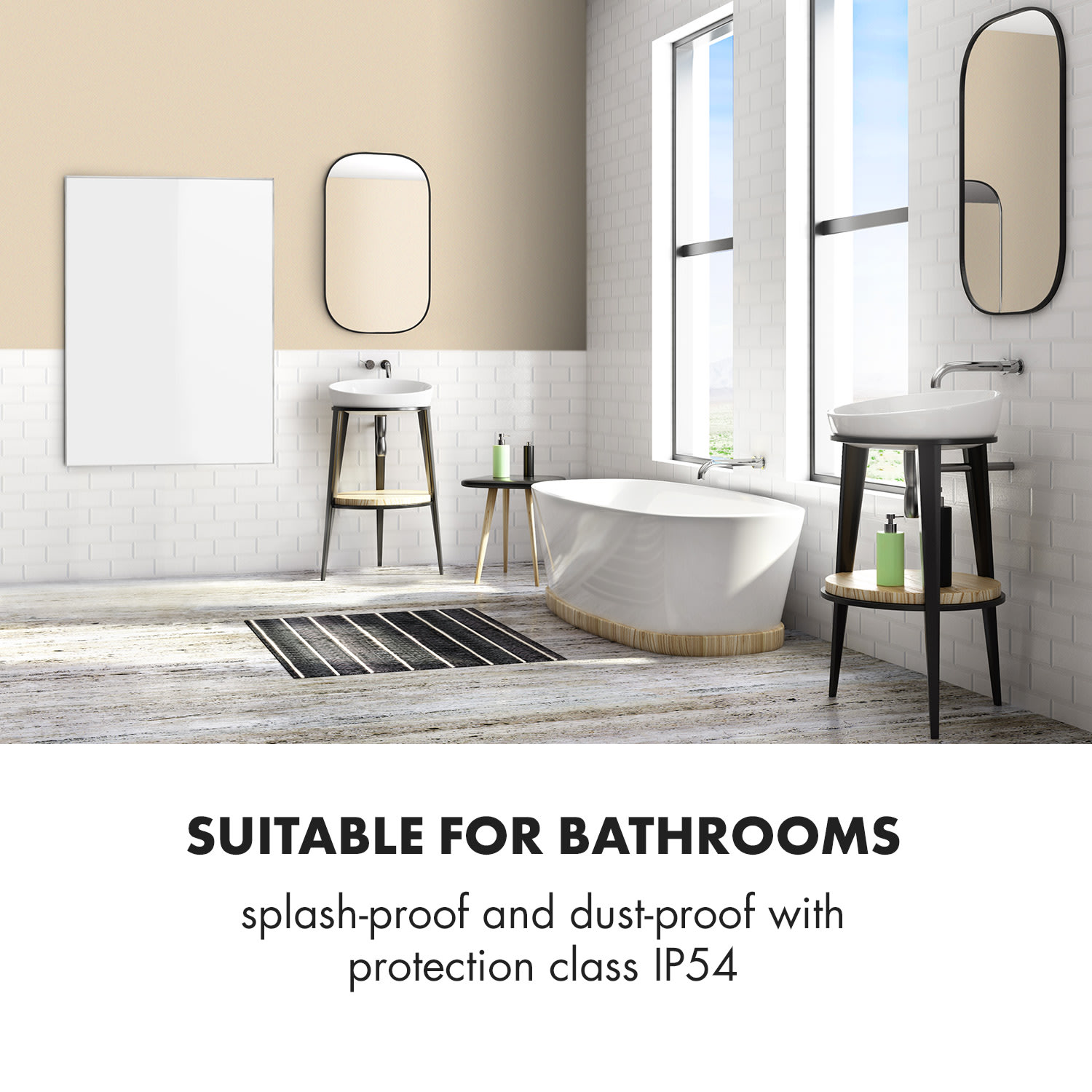 Klarstein Wonderwall Air 96, infračervený ohrievač, 120 x 81 cm, 960 W, nástenná montáž, diaľkový ovládač, biely – Obrázok 3