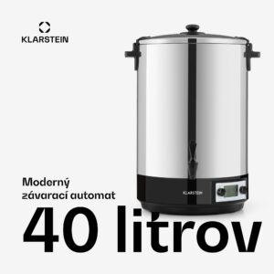 Klarstein KonfiStar 40, zavárací hrniec, dávkovač nápojov, 40 l, 2500 W, 100 °C, 180 min, digitálny