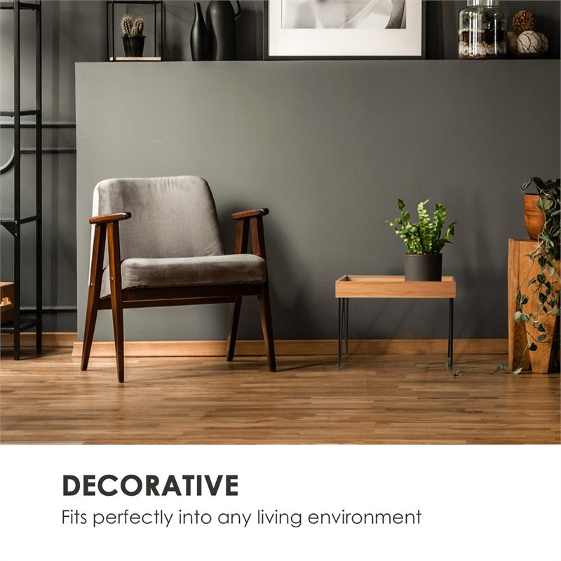 Besoa Big Lyon, konferenčný stolík, melamin/MDF s dubovou dyhou, oceľový rám, čierny – Obrázok 4