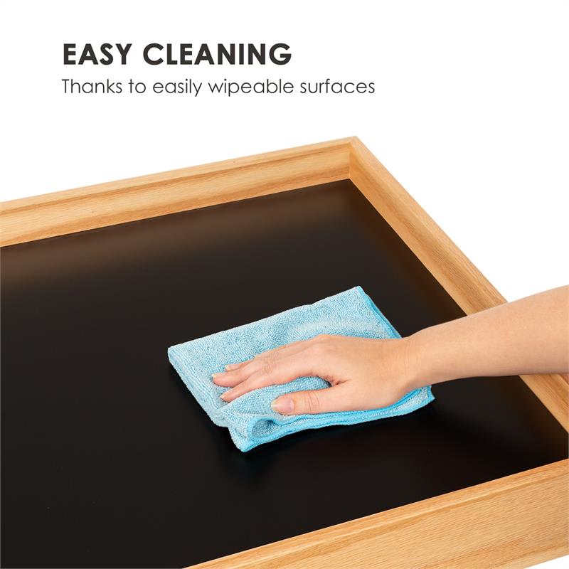 Besoa Big Lyon, konferenčný stolík, melamin/MDF s dubovou dyhou, oceľový rám, čierny – Obrázok 5