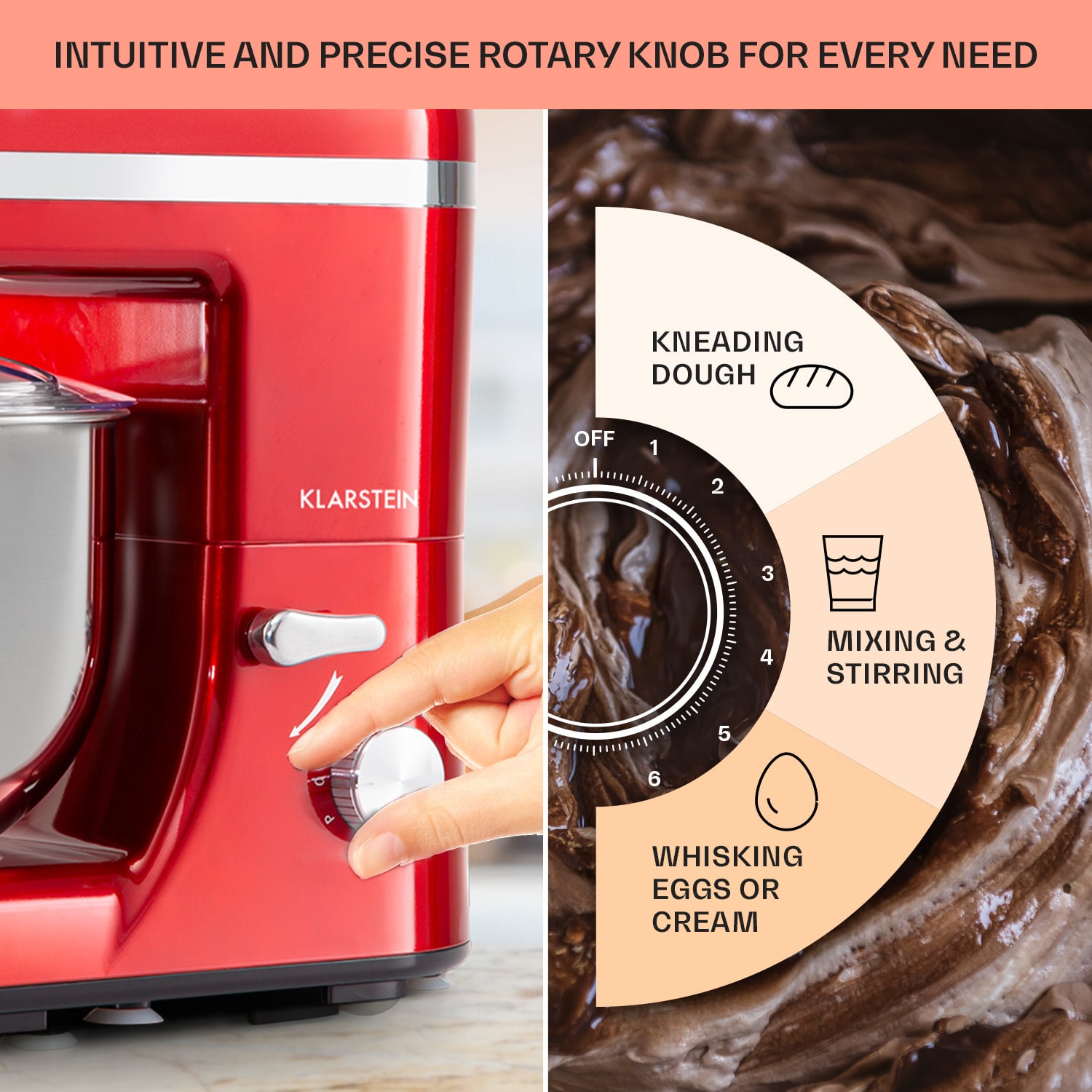 Klarstein Bella Elegance, kuchynský robot, 1800 W, 1,7 PS, 6 stupňov, 5 l – Obrázok 3