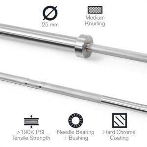 Capital Sports Hybrid Women, obojručná olympijská tyč, 50 mm hriadeľ, 650 kg, oceľ