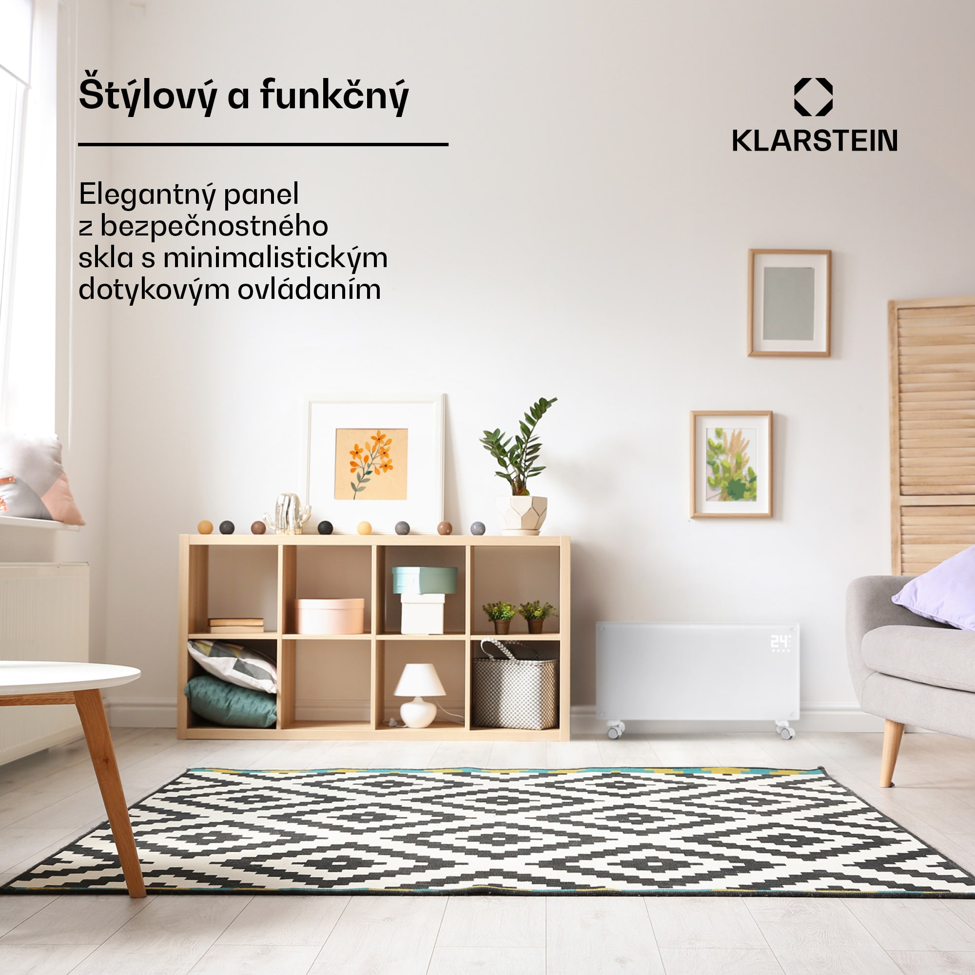 Klarstein Bornholm Smart, konvektor, 2000 W, WiFi, LED displej, časovač, IP24, biely – Obrázok 3