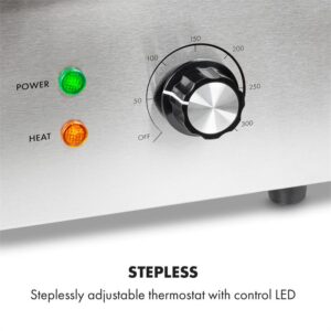 Klarstein Grillmeile 3000G, elektrický gril, 3000 W, grilovacia platňa 54,5 x 35 cm, hladký