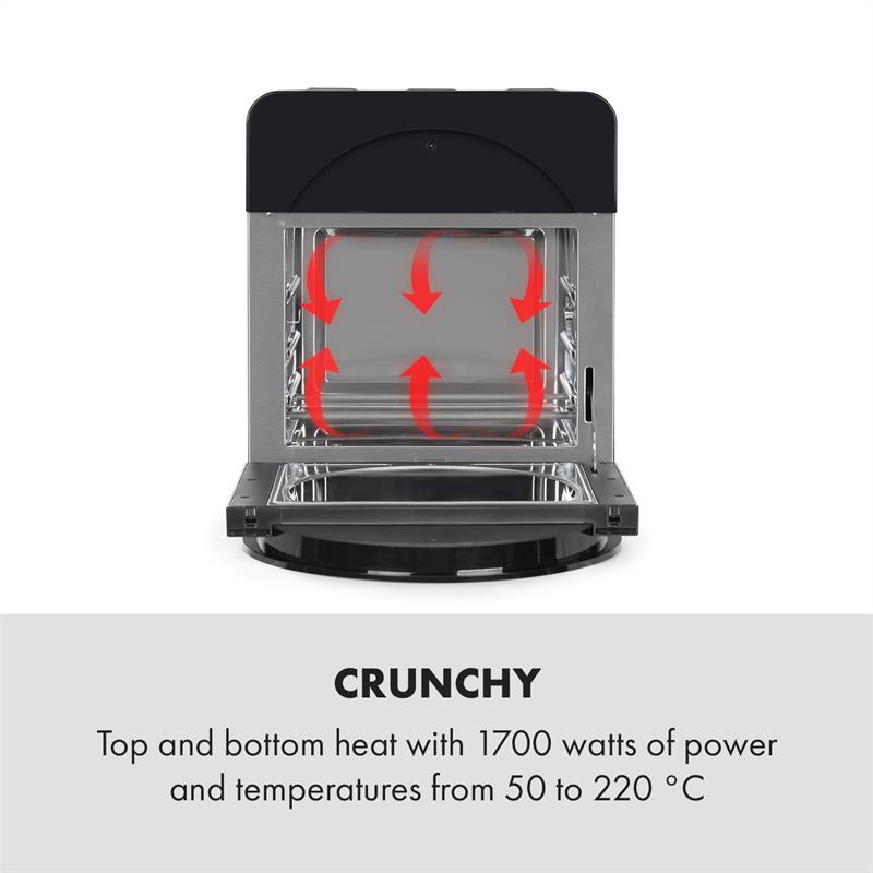 Klarstein AeroVital easy touch, teplovzdušná fritéza, 1700 W, 14 l, 16 programov, čierna – Obrázok 2