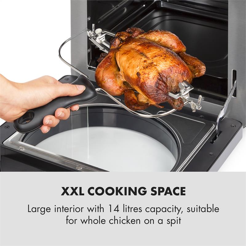 Klarstein AeroVital easy touch, teplovzdušná fritéza, 1700 W, 14 l, 16 programov, čierna – Obrázok 3