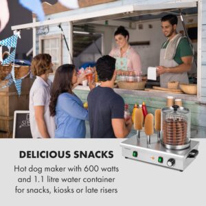 Klarstein Wurstfabrik 600, hotdogovač, 600 W, 5 l, 30 – 100 °C, sklo, nehrdzavejúca oceľ