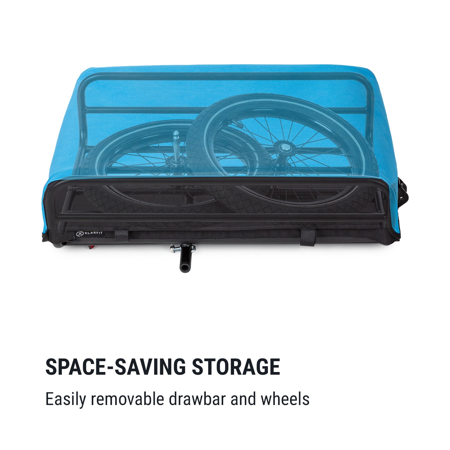 KLARFIT Companion, nákladný príves, 40kg/50litrov, príves na bicykle, ručný vozík, čierny – Obrázok 4