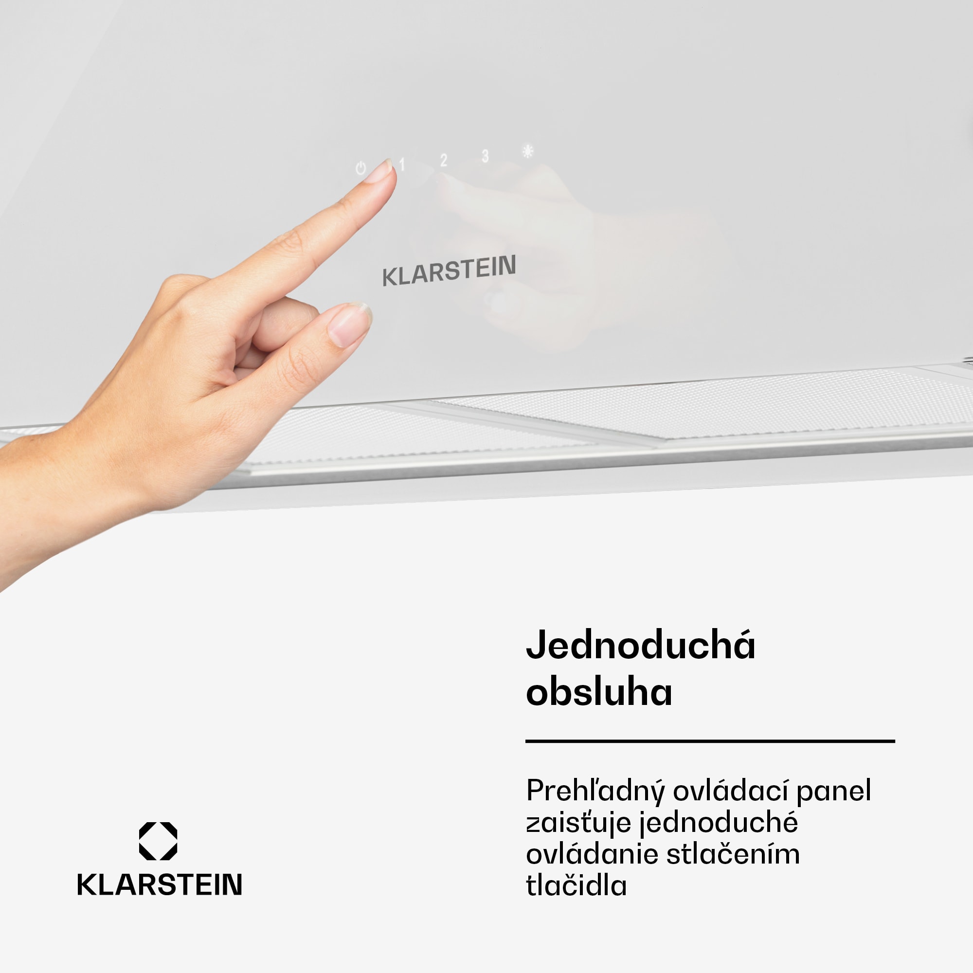 Klarstein Kronleuchter XL, digestor, 90 cm, ostrovčekový, 590 m³/h, dotykové ovládanie, LED, biely – Obrázok 3