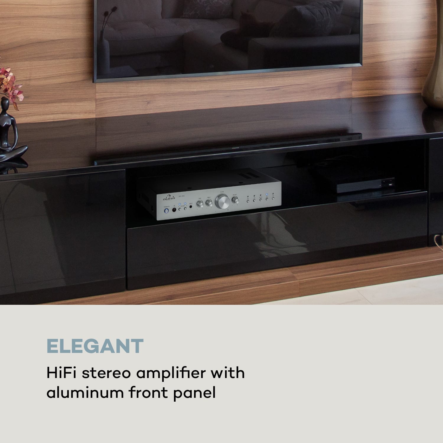 Auna AV2-CD608BT, HiFi stereo zosilňovač, 4 x 100 W RMS, BT, digitálny optický vstup