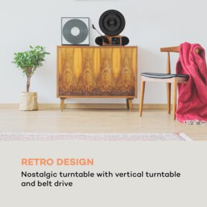 Auna Verticalo SE DAB, retro gramofón, DAB+, FM tuner, USB, BT, AUX, drevo