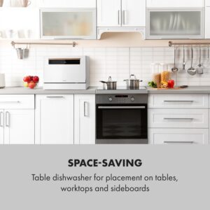 Klarstein Lagoona, umývačka riadu, 1380 W, 6,5 l, na 6 súprav riadu, energet. trieda F, biela