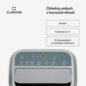Klarstein Iceblock Smart 12K, mobilná klimatizácia 3 v 1, 12 000 BTU, ovládanie cez aplikáciu, biela