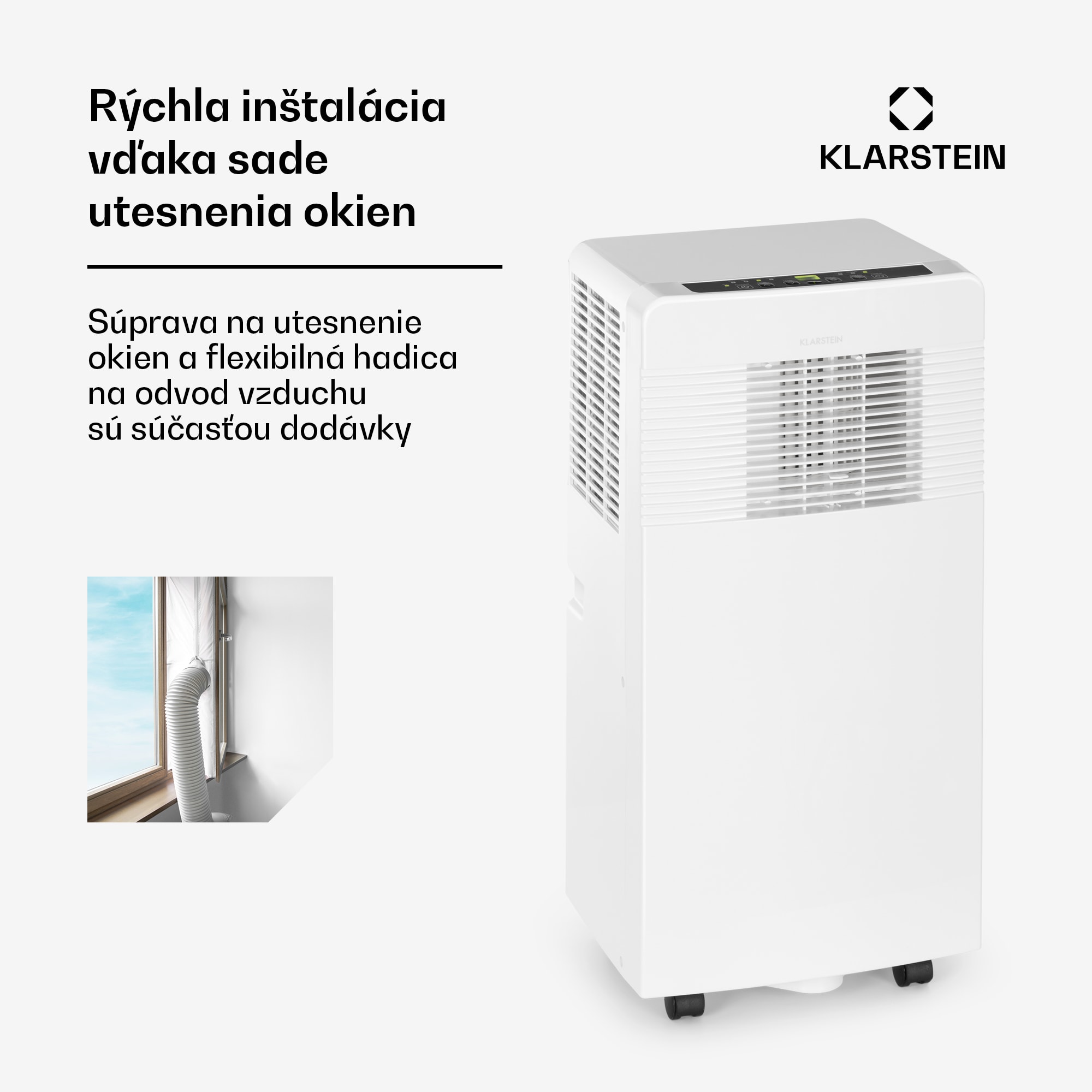 Klarstein Iceblock Ecosmart 7, mobilná klimatizácia 3 v 1, 7 000 BTU, ovládanie cez aplikáciu, biela – Obrázok 4
