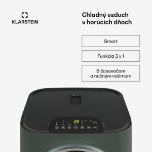 Klarstein Kraftwerk Smart 12K, mobilná klimatizácia, 12 000 BTU, ovládanie cez aplikáciu, antracitová