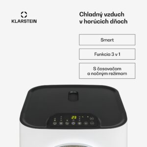 Klarstein Kraftwerk Smart 10K, mobilná klimatizácia 3 v 1, 10 000 BTU, ovládanie cez aplikáciu, biela