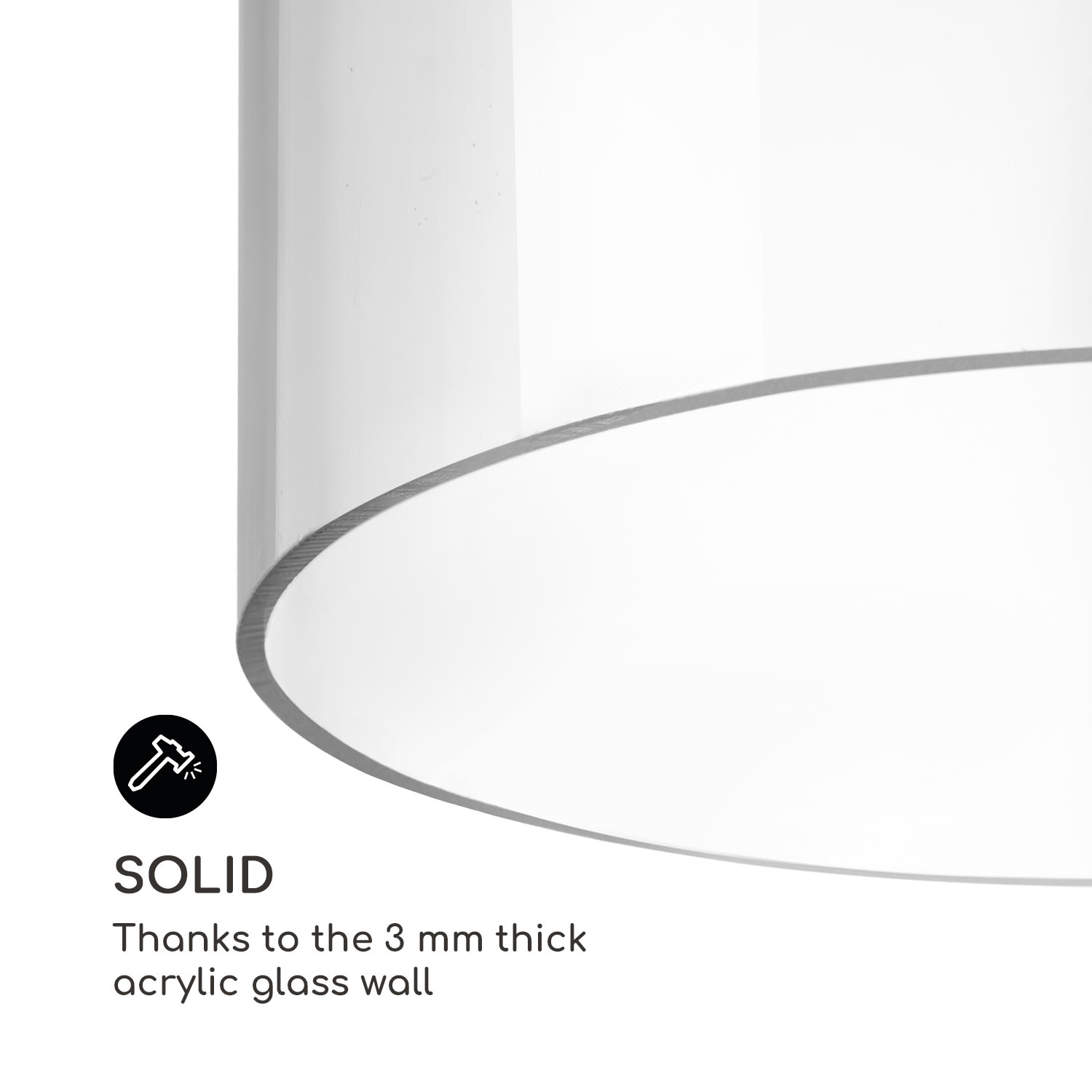 Blumfeldt Skydive 100, pozorovateľňa rýb, 100 cm, Ø 20 cm, akryl, kov, transparentná – Obrázok 4