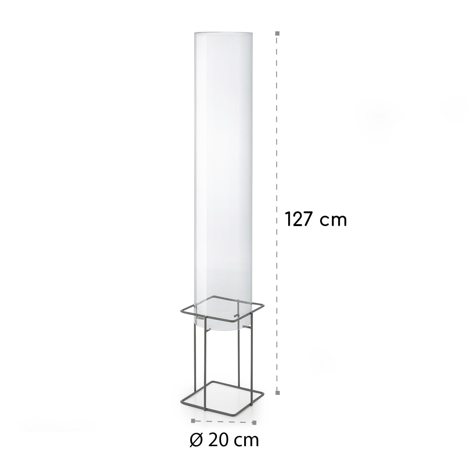 Blumfeldt Skydive 100, pozorovateľňa rýb, 100 cm, Ø 20 cm, akryl, kov, transparentná – Obrázok 5