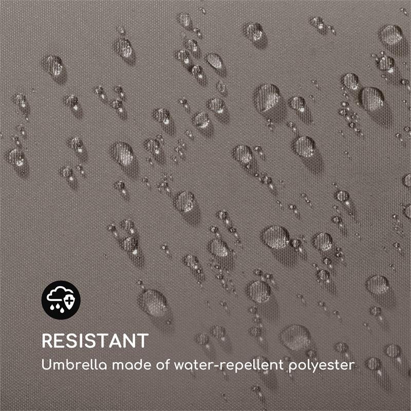 Blumfeldt Flex-Shade L, slnečník, 130 x 180 cm, polyester, UV 50, tmavosivý – Obrázok 3