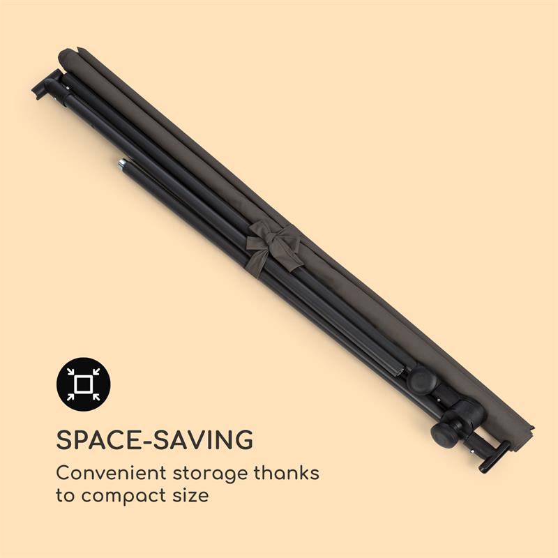 Blumfeldt Flex-Shade L, slnečník, 130 x 180 cm, polyester, UV 50, tmavosivý – Obrázok 5