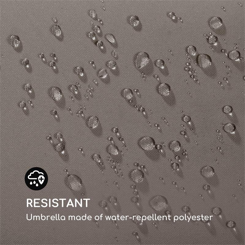 Blumfeldt Flex-Shade XL, slnečník, 150 x 210 cm, polyester, UV 50, tmavosivý – Obrázok 3