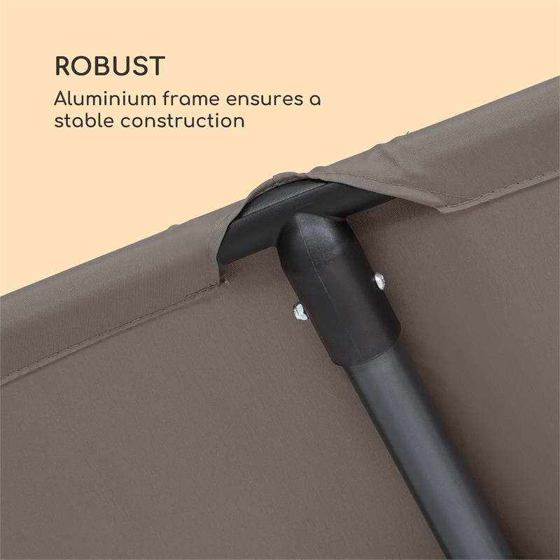 Blumfeldt Flex-Shade XL, slnečník, 150 x 210 cm, polyester, UV 50, tmavosivý – Obrázok 4