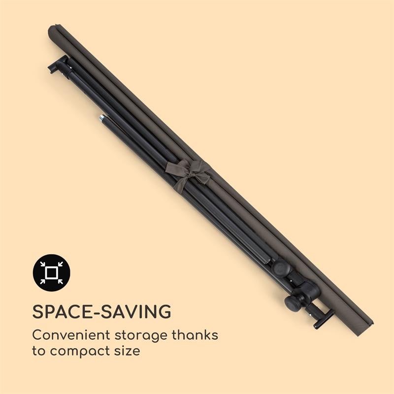 Blumfeldt Flex-Shade XL, slnečník, 150 x 210 cm, polyester, UV 50, tmavosivý – Obrázok 5