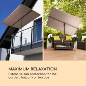 Blumfeldt Flex-Shade XL, slnečník, 150 x 210 cm, polyester, UV 50, sivohnedý