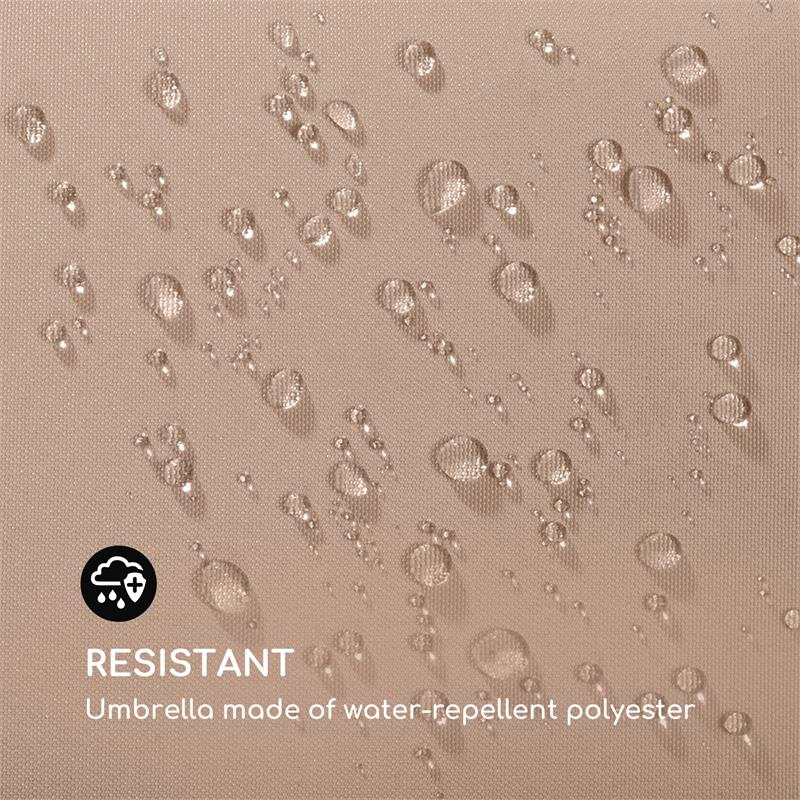 Blumfeldt Flex-Shade XL, slnečník, 150 x 210 cm, polyester, UV 50, sivohnedý – Obrázok 3