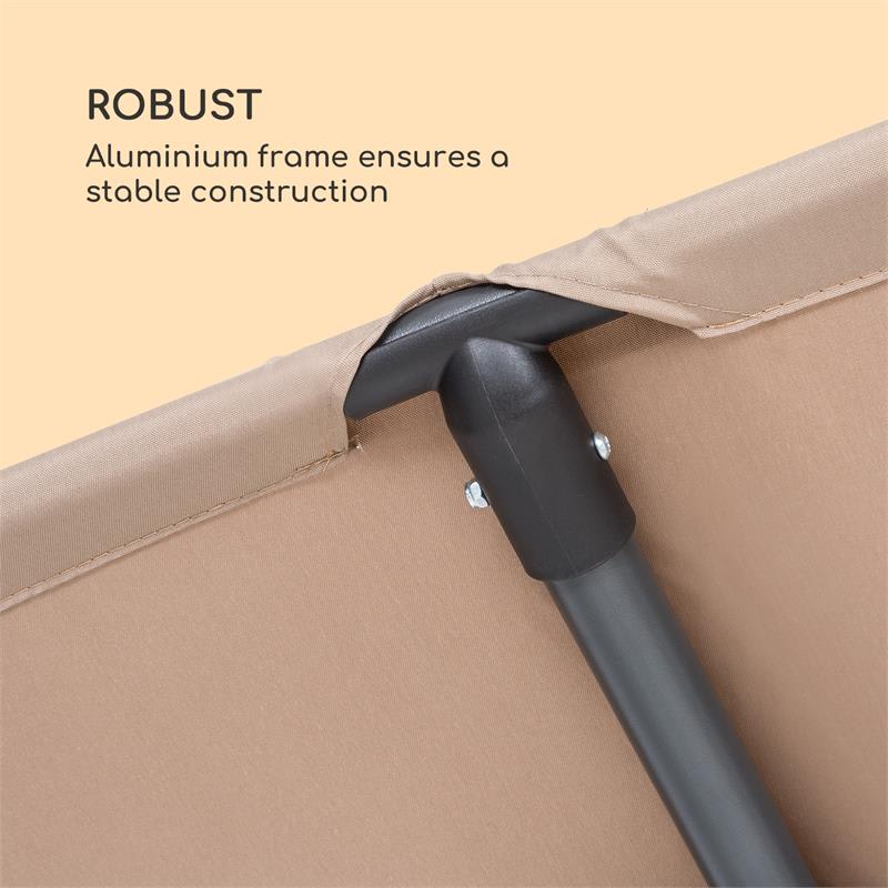 Blumfeldt Flex-Shade XL, slnečník, 150 x 210 cm, polyester, UV 50, sivohnedý – Obrázok 4