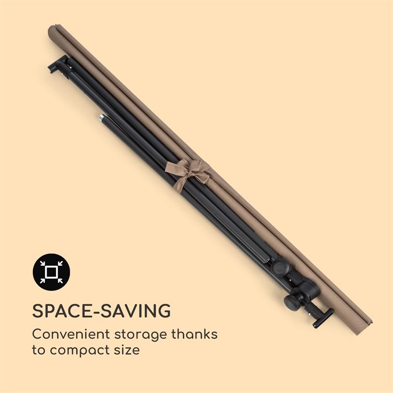 Blumfeldt Flex-Shade XL, slnečník, 150 x 210 cm, polyester, UV 50, sivohnedý – Obrázok 5