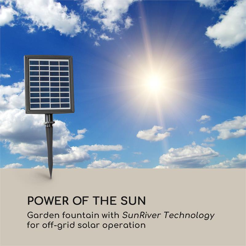 Blumfeldt Messina, kaskádová fontána, solárna fontána, záhradná fontána, 4 úrovne, akumulátor