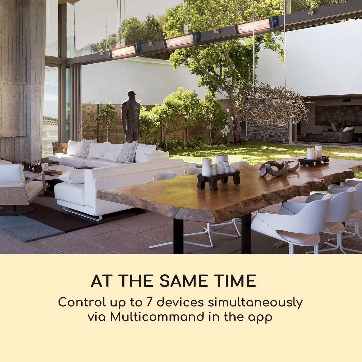 Blumfeldt Smartwave, infračervený ohrievač, 2400 W, WiFi, ovládanie cez aplikáciu, čierny – Obrázok 5