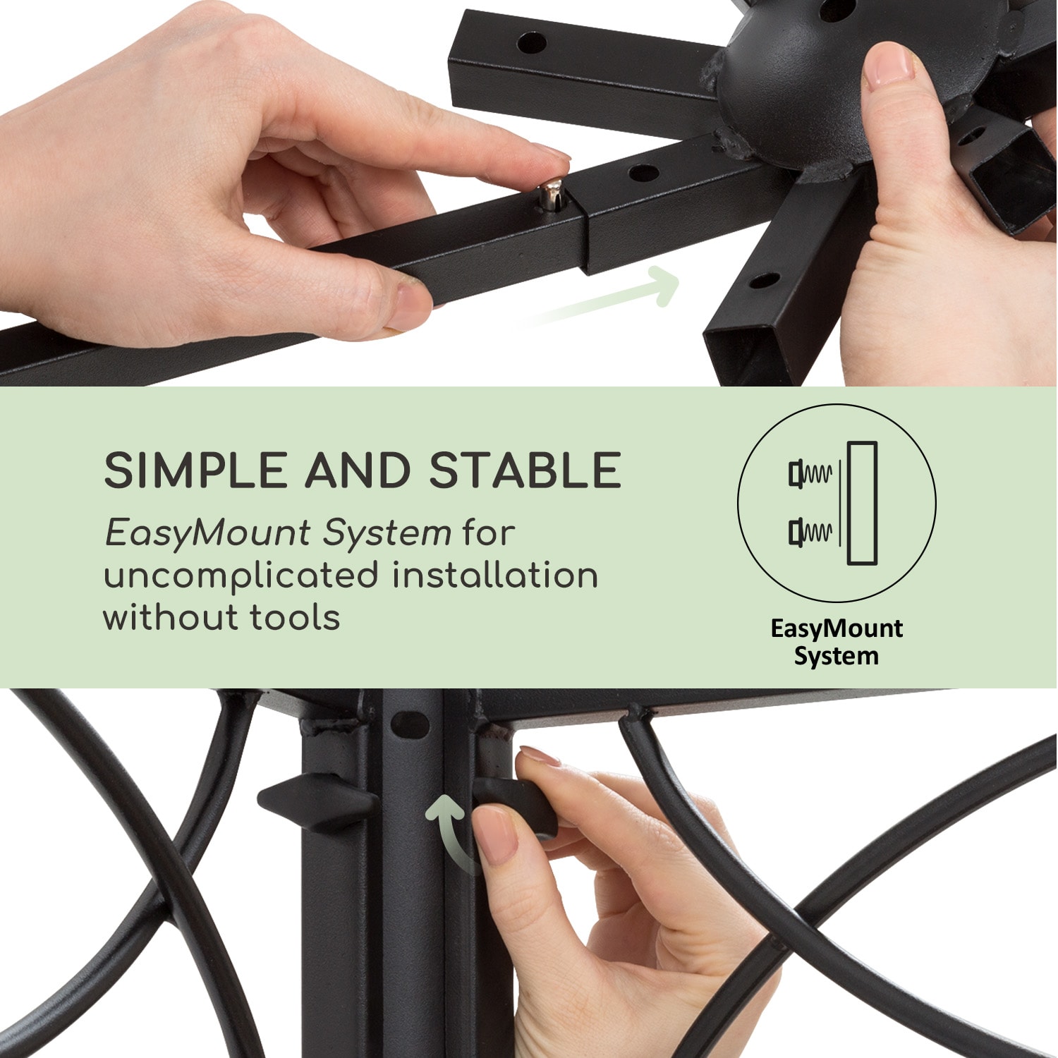 Blumfeldt Mondo, záhradný altánok, párty stan, oceľ, polyester, tmavosivý – Obrázok 3