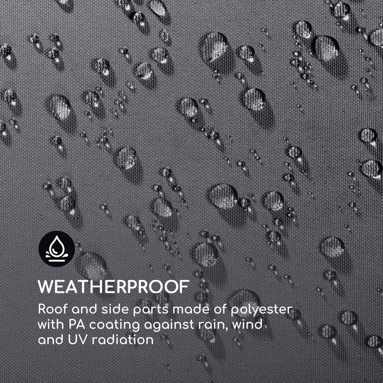 Blumfeldt Mondo, záhradný altánok, párty stan, oceľ, polyester, tmavosivý – Obrázok 4