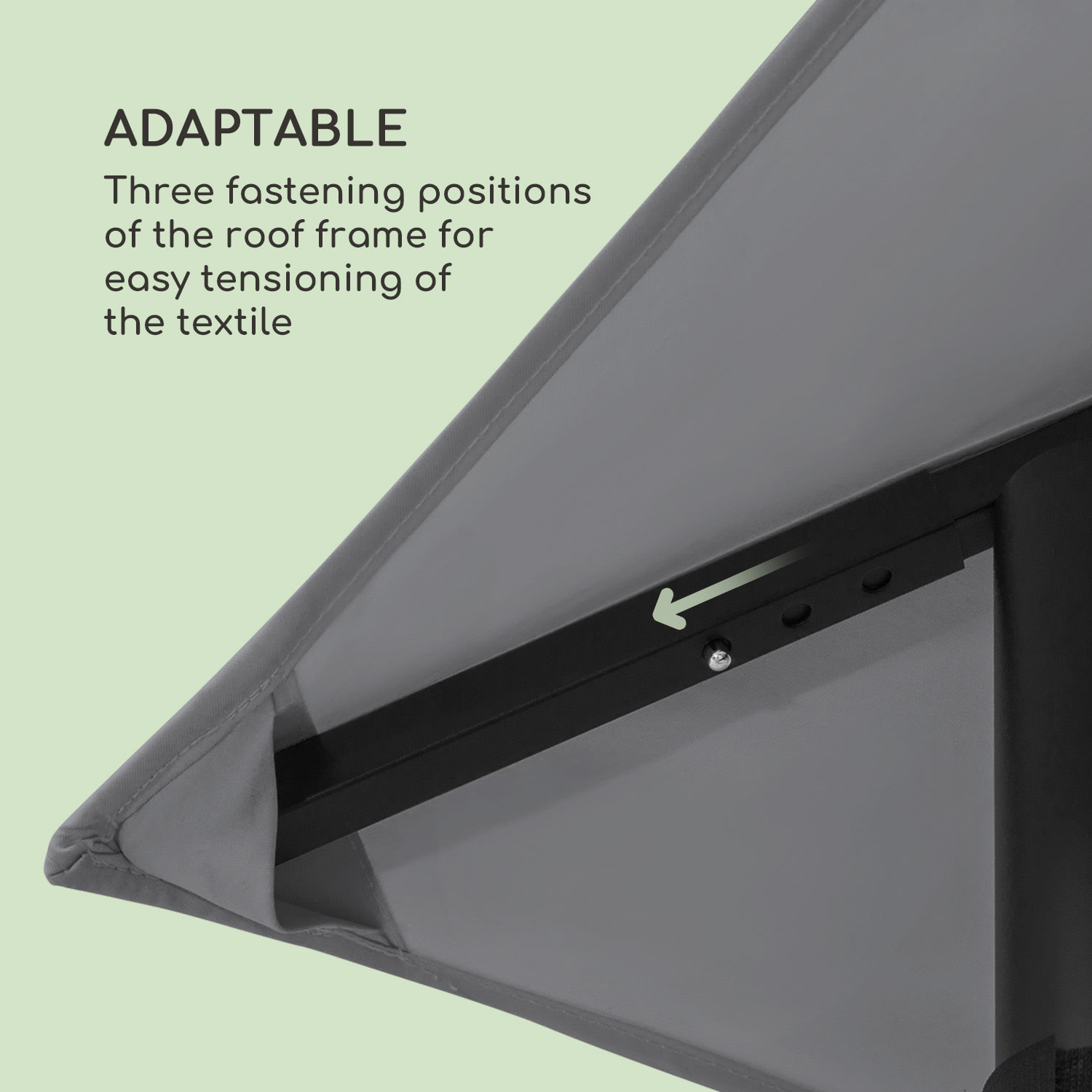 Blumfeldt Mondo, záhradný altánok, párty stan, oceľ, polyester, tmavosivý – Obrázok 5