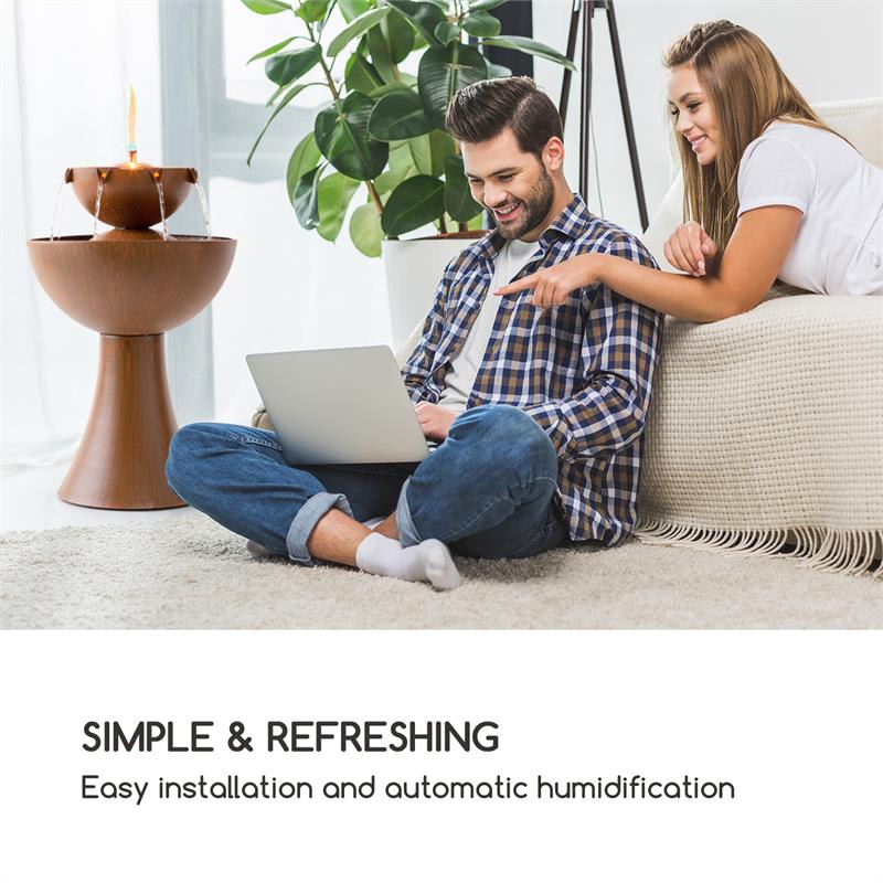 Blumfeldt Hadrian, záhradná fontána s olejovou lampou, 8 W, pozinkovaný kov, hrdzavá farba – Obrázok 3