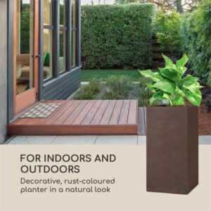 Blumfeldt Solid Grow Rust, kvetináč, 40 x 80 x 40 cm, fibreclay, hrdzavá farba