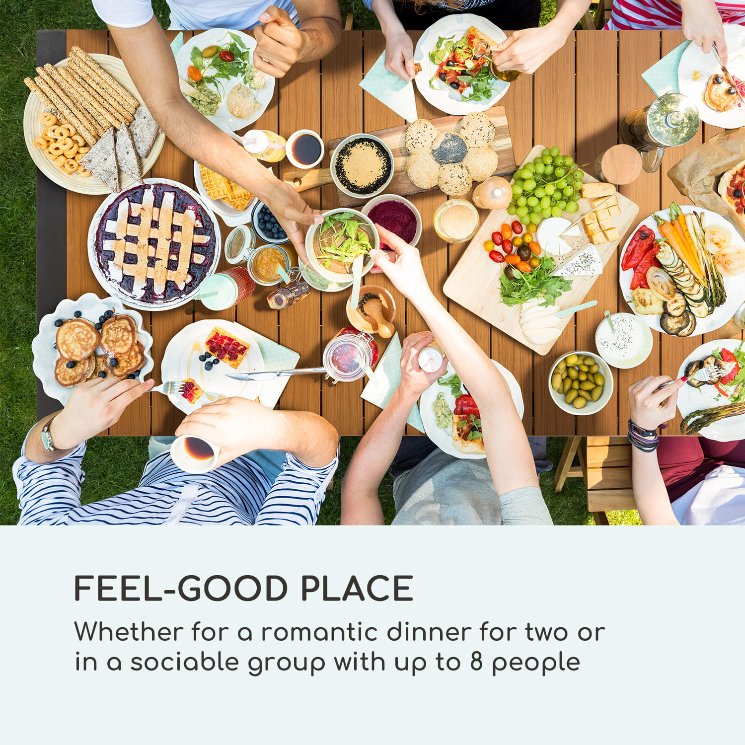 Blumfeldt Menorca Expand záhradný stôl 163 x 95 cm – Obrázok 5