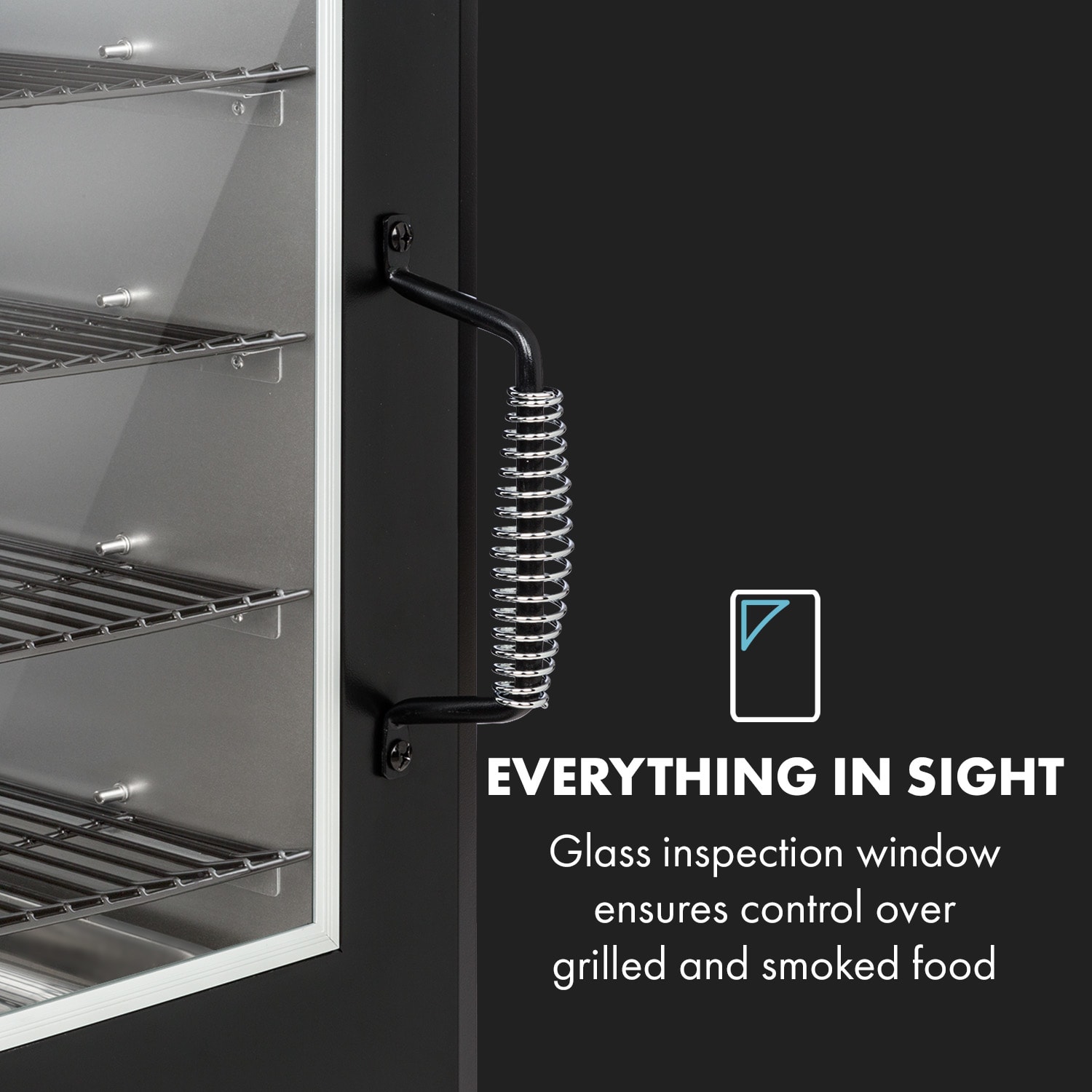 Klarstein Pasadena, plynový gril s udiarňou, 2,5 kW, 180°C – Obrázok 2