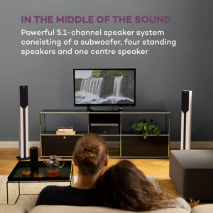 Auna Areal Elegance, 5.1-kanálový systém, 190 W, RMS, BT, USB, SD, AUX