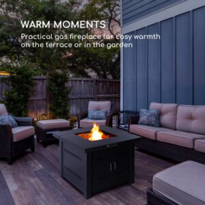 Blumfeldt Sorrento, plynový ohrievač a stôl 2 v 1, 13 kW, elektrické zapaľovanie, sklenené kamene, oceľ