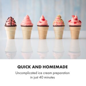 Klarstein Sweet Sundae, zmrzlinovač, kompresor, 1,5l, nehrdzavejúca oceľ, čierny