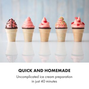 Klarstein Sweet Sundae, zmrzlinovač, kompresor, 1,5l, nehrdzavejúca oceľ, biely