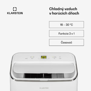 Klarstein Iceblock, mobilná klimatizácia 3 v 1, 12 000 BTU/3,5 kW, 400 m³/h max., biela