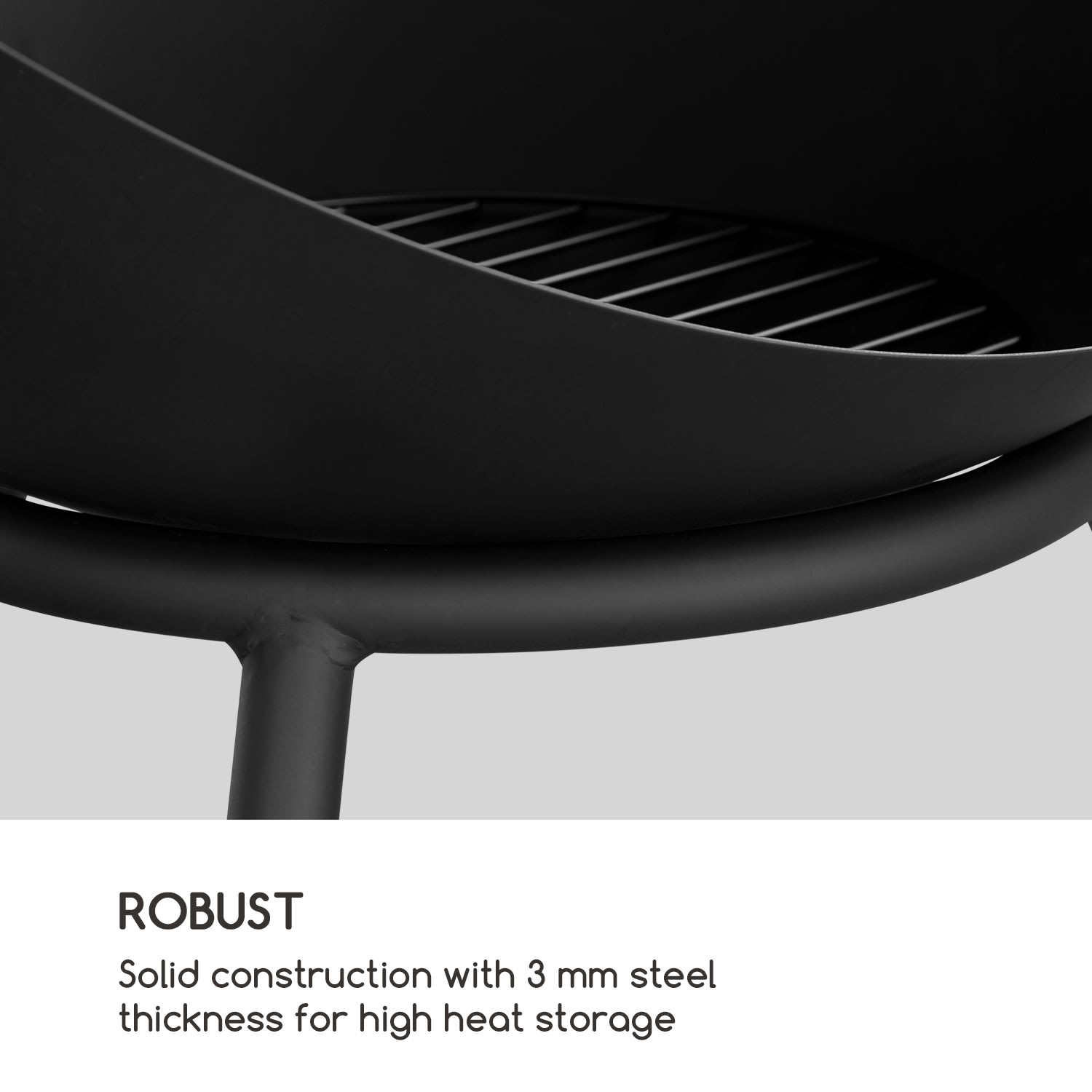 Blumfeldt Fireball, ohnisko, oceľ, sklopné, do záhrady alebo na terasu, Ø 66 cm – Obrázok 3