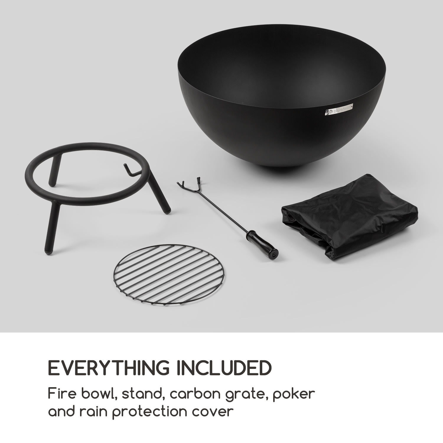Blumfeldt Fireball, ohnisko, oceľ, sklopné, do záhrady alebo na terasu, Ø 66 cm – Obrázok 5